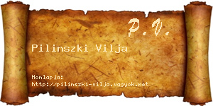 Pilinszki Vilja névjegykártya